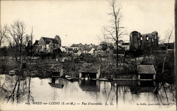 CPA Grez-sur-Loing Seine-et-Marne, vue d'ensemble