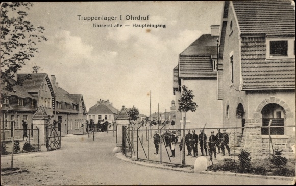 KP Ohrdruf w Turyngii, obóz wojskowy I, Kaiserstrasse, wejście główne