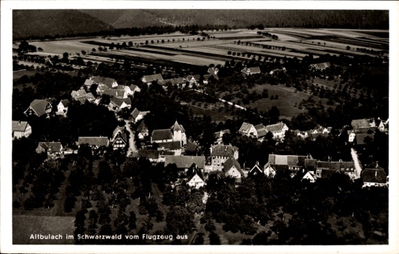 Postcard Altbulach Neubulach in the Black Forest, aerial photograph