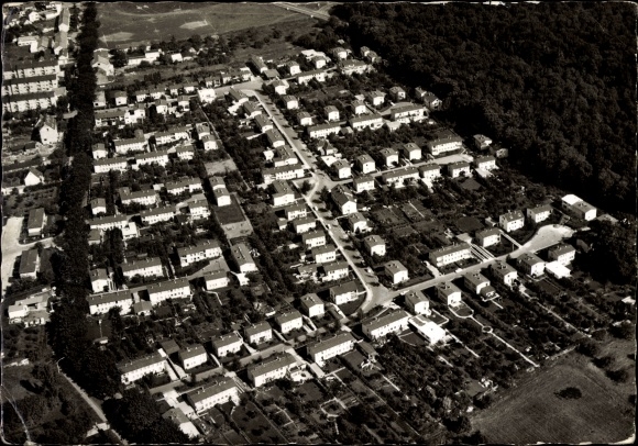Ak Bad Vilbel in Hessen, nederzetting Sudetenland, luchtfoto