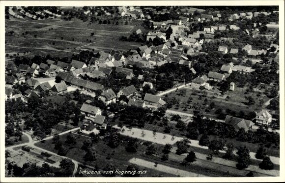 Postcard Schwann Staubenhardt in the Black Forest, aerial photograph