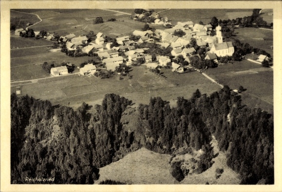 Postcard Reicholzried Dietmannsried in the Oberallgäu, aerial photograph
