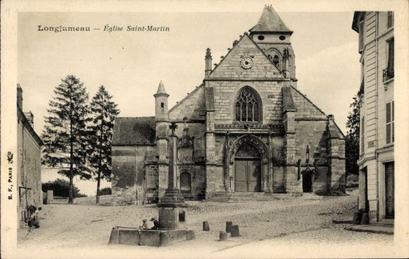 Postcard Longjumeau Essonne, Church of St Martin