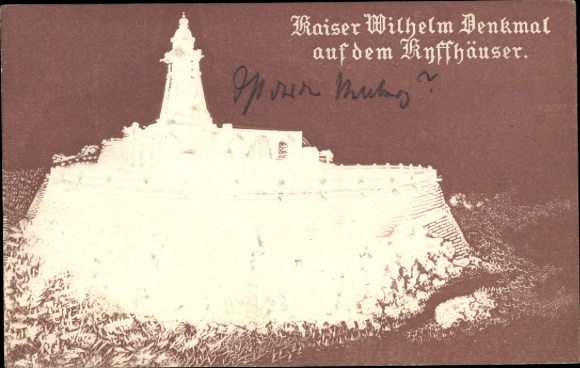 Präge Ak Kyffhäuserland Thüringen, Kyffhäuser Denkmal, Kaiser Wilhelm Denkmal