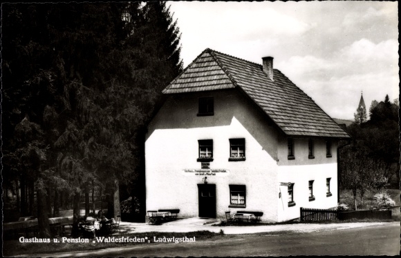 Postcard Ludwigstal Ludwigsthal Lindberg in Lower Bavaria, Pension Waldesfrieden