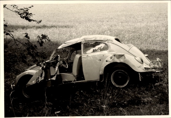 Photo Carinthia, damaged car, car accident, July 1964
