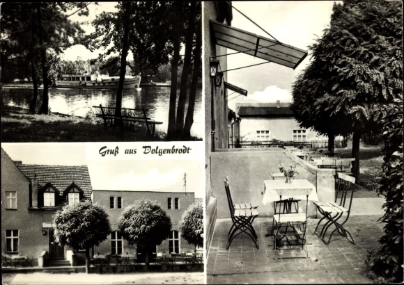 Postcard Dolgenbrodt in der Mark, partial view, terrace