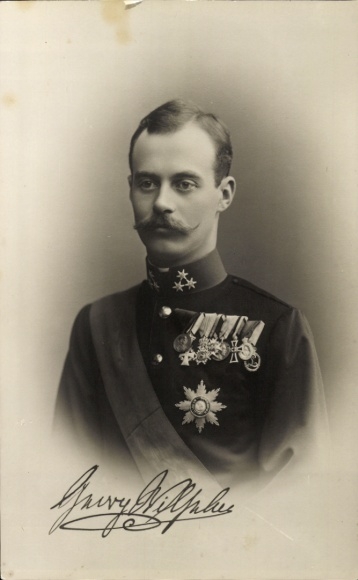 Ak Prinz Georg Wilhelm von Hannover, Herzog zu Braunschweig, Trauerkarte 1912
