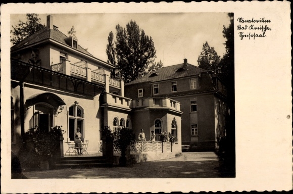 Postcard Kreischa in the Erzgebirge, view of the dining room of the sanatorium