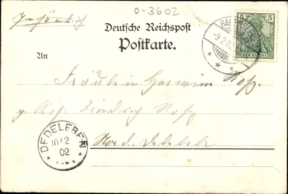 Postcard Badersleben Huy, Inn Rothkamm, farming school