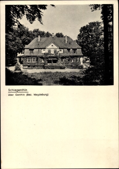 Ak Schlagenthin im Jerichower Land, Gutshaus