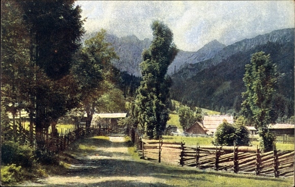 Postcard Bodental Carinthia, village section