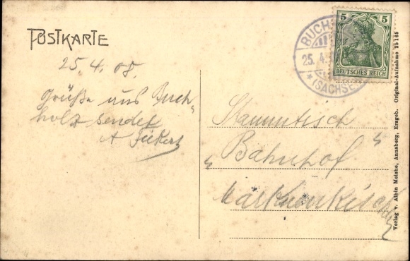 Postcard Annaberg Buchholz in the Erzgebirge, view from the Frohnauer Höhe, church