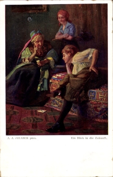 Artist Postcard Jirasek, AJ, Look into the Future, Fortune Teller