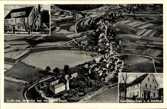 Postcard Neuhaus (near Höchstadt an der Aisch) Adelsdorf in Upper Franconia, landscape photograph, village view