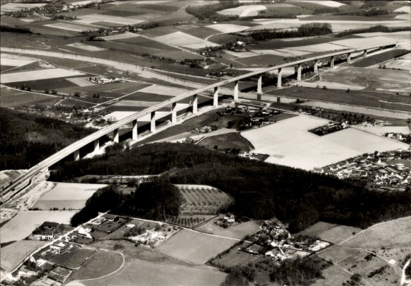 Postcard Mintard Mülheim an der Ruhr, aerial photograph of the Ruhr Valley Bridge and surroundings