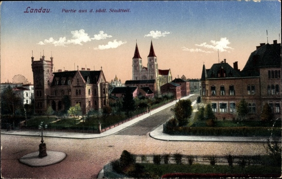 PC Landau in der Pfalz, southern part of town, church