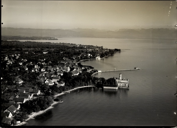 Ak Langenargen am Bodensee, Fliegeraufnahme