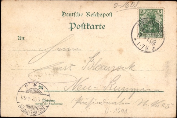 Chromo-Litho Berlin Reinickendorf Hermsdorf, Hermsdorf in the Mark, Restaurant Waldschlösschen, train station