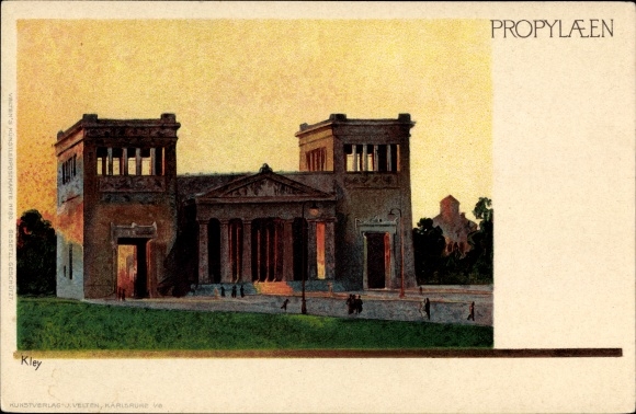 Artist Chromo-Litho Kley, Heinrich, Munich, Propylaen