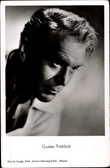 Postcard Actor Gustav Fröhlich, portrait