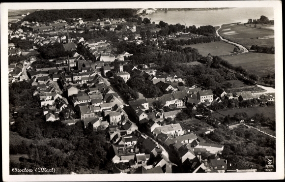 PC Storkow in the Mark, view of the place, aerial photo