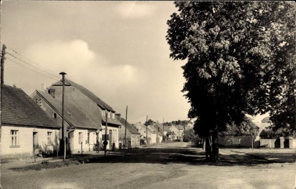 Postcard Wolzig district Königswusterhausen, Dorfstraße