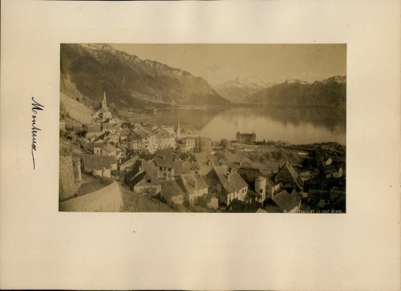 Photo around 1880, Montreux Canton of Vaud, Montreux et la Dent du Midi