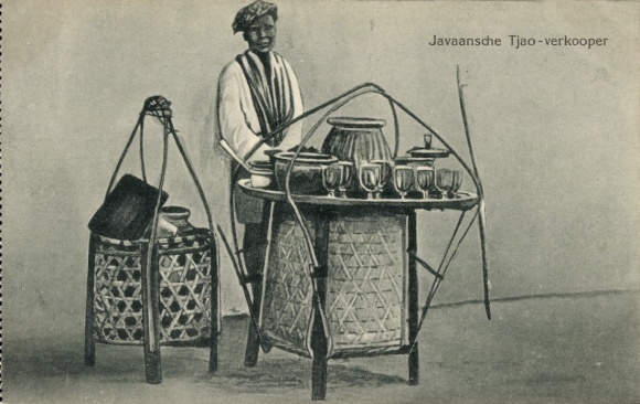 Ak Java Indonesië, Javaansche Tjao-verkooper