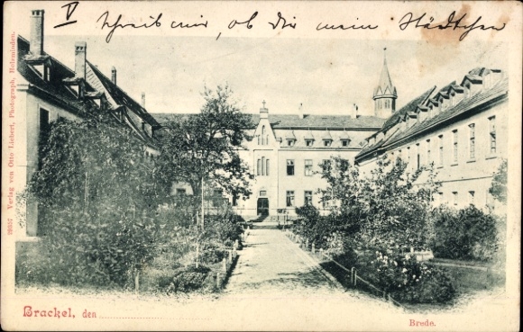 Postcard Brackel Lüneburg Heath, Brede, courtyard