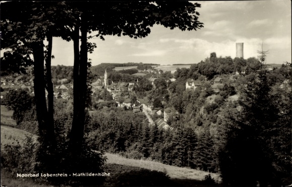 Postcard Bad Lobenstein in Thuringia, Mathildenhöhe, tower
