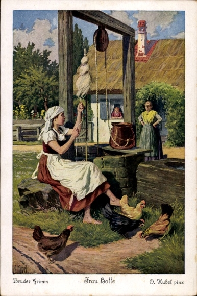 Artist PC Kubel, Otto, Frau Holle, Grimm Brothers Fairy Tales