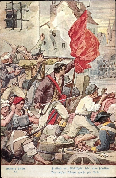 Kunstenaarskaart Kaufmann, Hans, Schiller's bel XI, vrijheid en gelijkheid