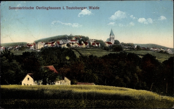 Postcard Oerlinghausen in the district of Lippe, panorama