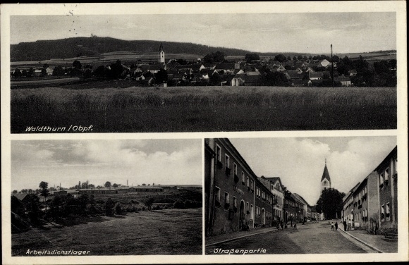 PC Waldthurn Oberpfalz, street section, work service camp, RAD, view of the place
