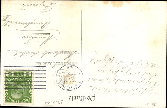 Artist song Postcard Kutzer, Ernst, By the sea, Schubert songs