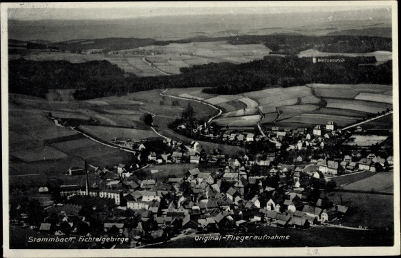 PC Stammbach in Upper Franconia Fichtelgebirge, aerial photograph