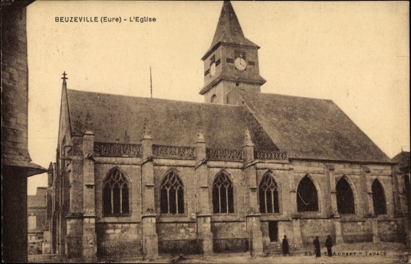 Postcard Beuzeville Eure, The Church