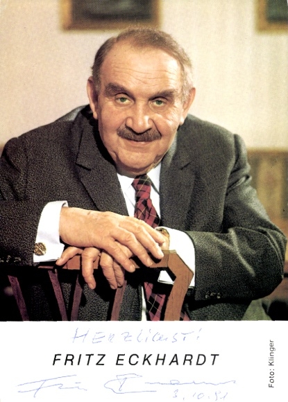Ak Schauspieler Fritz Eckhardt, Portrait, Autogramm