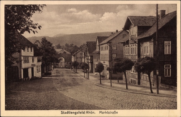 Postcard Stadtlengsfeld in Rhön Thuringia, Marktstrasse