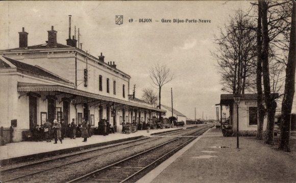 Postcard Dijon Côte d'Or, Dijon-Porte-Neuve train station
