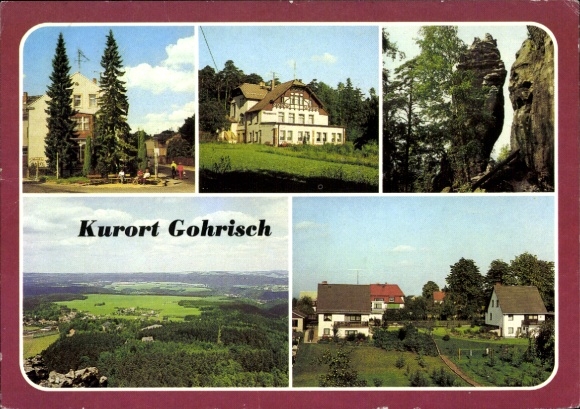 Postcard Gohrisch Saxon Switzerland, health resort, colorful views, landscape pictures