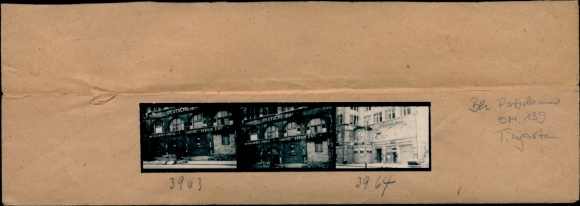 Contact print photos Berlin Tiergarten, 3 photos approx. 4x2 cm, Potsdamer Straße 139, Deutsche Bank
