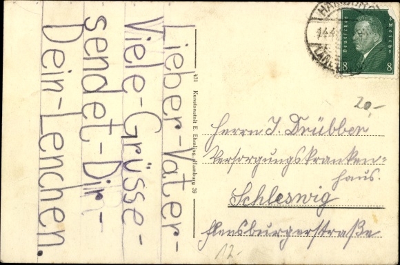 Briefkaart Noord-Hamburg Langenhorn, Langenhorner Chaussee