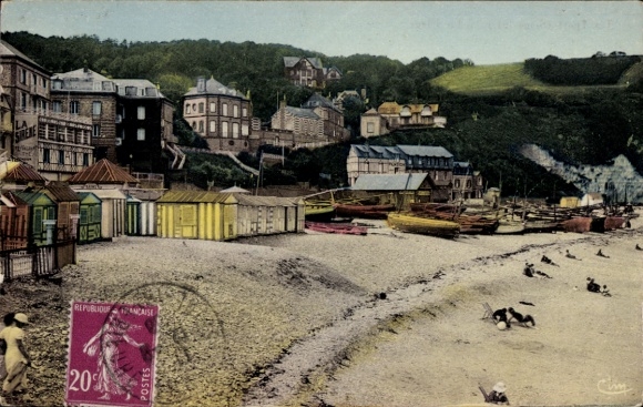 Postcard Yport Seine Maritime, beach