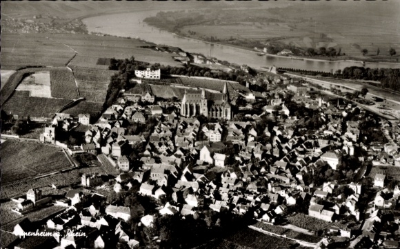 Ak Oppenheim am Oberrhein; Fliegeraufnahme