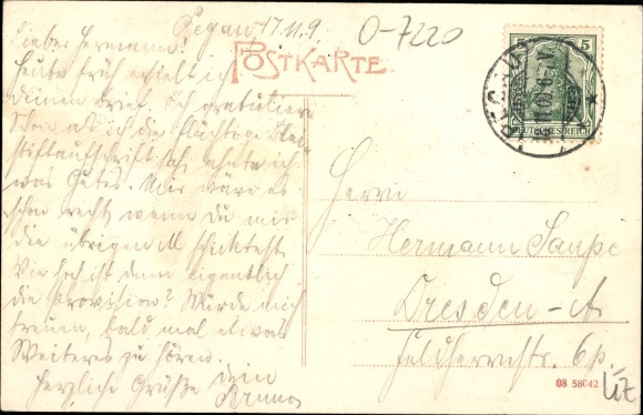 Postcard Pegau in Saxony, town hall, Ratskeller, buffet, balcony