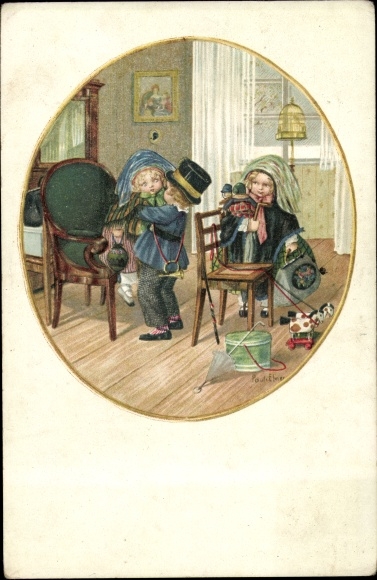 Artist Chromo-Litho Ebner, Pauli, Whom God wants to show right favor to, children, Munk 1228