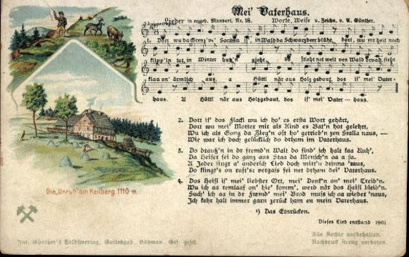 30 individual song cards, Anton Günther