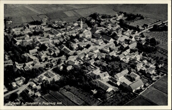 Ak Egweil in Oberbayern, Fliegeraufnahme